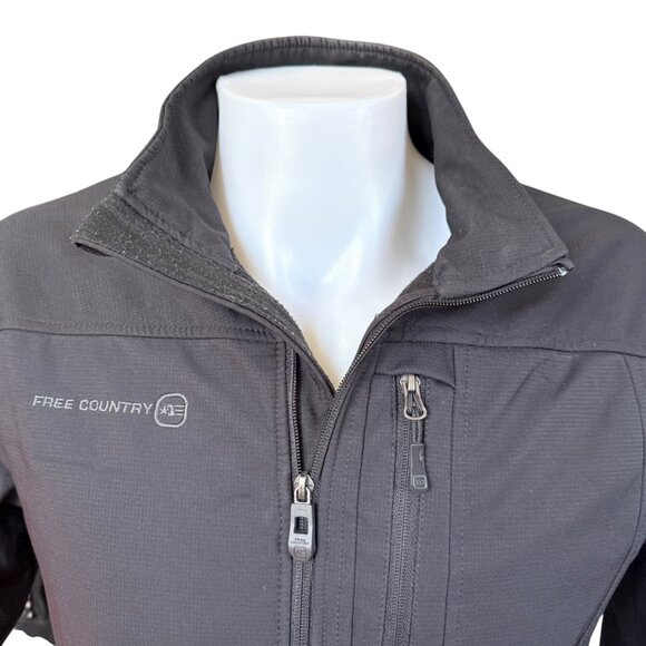 Free Country long sleeve zip up soft-shell fleece lined jacket windbreaker small - Picture 6 of 13